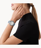 Buy Shop Michael Kors Sidney Multifunction Crystals Silver Dial Blue Rubber Strap Watch for Women - MK7220 USA Online