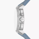 Buy Shop Michael Kors Sidney Multifunction Crystals Silver Dial Blue Rubber Strap Watch for Women - MK7220 USA Online