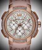 Buy Shop Michael Kors Sidney Multifunction White Dial Pink Silicone Strap Watch For Women - MK7222 USA Online