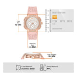Buy Shop Michael Kors Sidney Multifunction White Dial Pink Silicone Strap Watch For Women - MK7222 USA Online