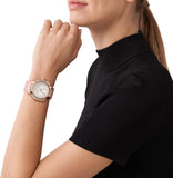 Buy Shop Michael Kors Sidney Multifunction White Dial Pink Silicone Strap Watch For Women - MK7222 USA Online
