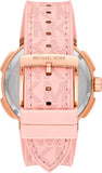 Buy Shop Michael Kors Sidney Multifunction White Dial Pink Silicone Strap Watch For Women - MK7222 USA Online