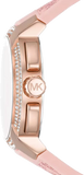 Buy Shop Michael Kors Sidney Multifunction White Dial Pink Silicone Strap Watch For Women - MK7222 USA Online