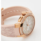 Buy Shop Michael Kors Sidney Multifunction White Dial Pink Silicone Strap Watch For Women - MK7222 USA Online