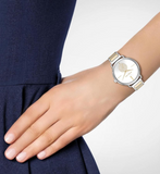 Buy Shop Michael Kors Silver Dial Two Tone Steel Strap Watch for Women - MK3679 USA Online