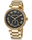 Buy Shop Michael Kors Skylar Black Dial Gold Steel Strap Watch for Women - MK5989 USA Online