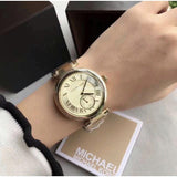 Buy Shop Michael Kors Skylar Gold Dial Gold Steel Strap Watch for Women - MK5867 USA Online