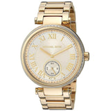 Buy Shop Michael Kors Skylar Gold Dial Gold Steel Strap Watch for Women - MK5867 USA Online