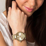 Michael Kors Skylar Gold Dial Gold Steel Strap Watch for Women - MK5867