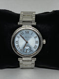 Buy Shop Michael Kors Skylar Quartz Blue Dial Silver Steel Strap Watch For Women - MK5988 USA Online