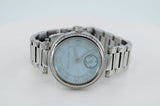 Buy Shop Michael Kors Skylar Quartz Blue Dial Silver Steel Strap Watch For Women - MK5988 USA Online