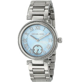 Buy Shop Michael Kors Skylar Quartz Blue Dial Silver Steel Strap Watch For Women - MK5988 USA Online