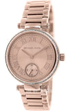 Buy Shop Michael Kors Skylar Quartz Rose Gold Dial Rose Gold Steel Strap Watch For Women - MK5971 USA Online