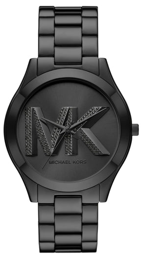 Buy Shop Michael Kors Slim Runway Analog Black Dial Black Steel Strap Watch For Women - MK4734 USA Online