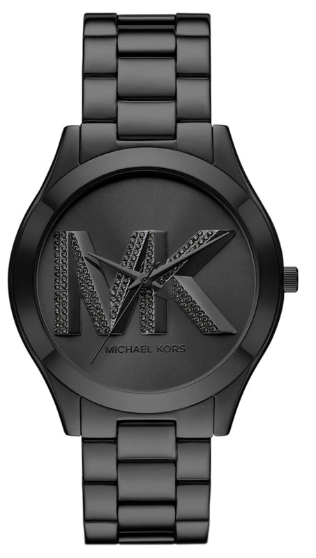 Buy Shop Michael Kors Slim Runway Analog Black Dial Black Steel Strap Watch For Women - MK4734 USA Online