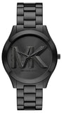 Buy Shop Michael Kors Slim Runway Analog Black Dial Black Steel Strap Watch For Women - MK4734 USA Online