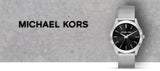Buy Shop Michael Kors Slim Runway Analog Black Dial Silver Mesh Bracelet Watch For Men - MK8606 USA Online