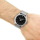 Buy Shop Michael Kors Slim Runway Analog Black Dial Silver Mesh Bracelet Watch For Men - MK8606 USA Online