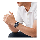 Buy Shop Michael Kors Slim Runway Analog Blue Dial Blue Leather Strap Watch For Men - MK8907 USA Online