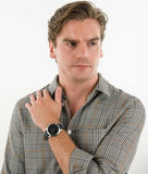 Buy Shop Michael Kors Slim Runway Analog Blue Dial Blue Leather Strap Watch For Men - MK8907 USA Online