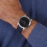 Buy Shop Michael Kors Slim Runway Analog Blue Dial Blue Leather Strap Watch For Men - MK8907 USA Online