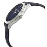 Buy Shop Michael Kors Slim Runway Analog Blue Dial Blue Leather Strap Watch For Men - MK8907 USA Online