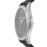 Buy Shop Michael Kors Slim Runway Analog Blue Dial Blue Leather Strap Watch For Men - MK8907 USA Online