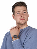 Buy Shop Michael Kors Slim Runway Analog Blue Dial Brown Leather Strap Watch For Men - MK8508 USA Online