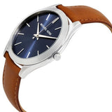 Buy Shop Michael Kors Slim Runway Analog Blue Dial Brown Leather Strap Watch For Men - MK8508 USA Online