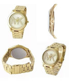 Buy Shop Michael Kors Slim Runway Analog Gold Dial Gold Steel Strap Watch For Women - MK3739 USA Online