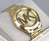 Buy Shop Michael Kors Slim Runway Analog Gold Dial Gold Steel Strap Watch For Women - MK3739 USA Online