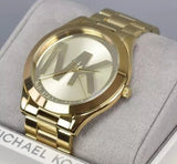 Buy Shop Michael Kors Slim Runway Analog Gold Dial Gold Steel Strap Watch For Women - MK3739 USA Online