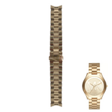 Buy Shop Michael Kors Slim Runway Analog Gold Dial Gold Steel Strap Watch For Women - MK3739 USA Online