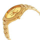 Buy Shop Michael Kors Slim Runway Analog Gold Dial Gold Steel Strap Watch For Women - MK3739 USA Online