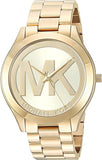 Buy Shop Michael Kors Slim Runway Analog Gold Dial Gold Steel Strap Watch For Women - MK3739 USA Online