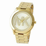 Buy Shop Michael Kors Slim Runway Analog Gold Dial Gold Steel Strap Watch For Women - MK3739 USA Online