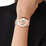 Buy Shop Michael Kors Slim Runway Analog Rose Gold Dial Rose Gold Steel Strap Watch For Women - MK4733 USA Online