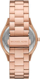 Buy Shop Michael Kors Slim Runway Analog Rose Gold Dial Rose Gold Steel Strap Watch For Women - MK4733 USA Online