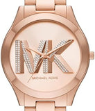 Buy Shop Michael Kors Slim Runway Analog Rose Gold Dial Rose Gold Steel Strap Watch For Women - MK4733 USA Online