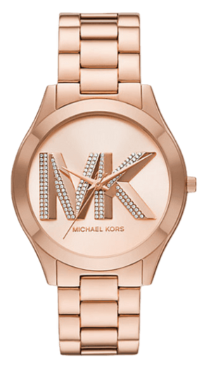 Buy Shop Michael Kors Slim Runway Analog Rose Gold Dial Rose Gold Steel Strap Watch For Women - MK4733 USA Online