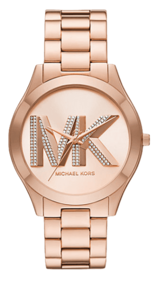 Buy Shop Michael Kors Slim Runway Analog Rose Gold Dial Rose Gold Steel Strap Watch For Women - MK4733 USA Online