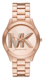 Buy Shop Michael Kors Slim Runway Analog Rose Gold Dial Rose Gold Steel Strap Watch For Women - MK4733 USA Online