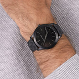 Buy Shop Michael Kors Slim Runway Black Dial Black Leather Strap Watch For Men - MK8908 USA Online