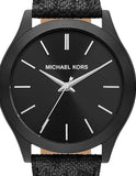 Buy Shop Michael Kors Slim Runway Black Dial Black Leather Strap Watch For Men - MK8908 USA Online