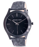 Buy Shop Michael Kors Slim Runway Black Dial Black Leather Strap Watch For Men - MK8908 USA Online