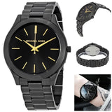 Buy Shop Michael Kors Slim Runway Black Dial Black Stainless Steel Strap Watch for Women - MK3221 USA Online