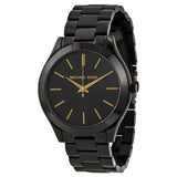 Buy Shop Michael Kors Slim Runway Black Dial Black Stainless Steel Strap Watch for Women - MK3221 USA Online