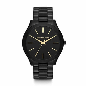 Buy Shop Michael Kors Slim Runway Black Dial Black Stainless Steel Strap Watch for Women - MK3221 USA Online
