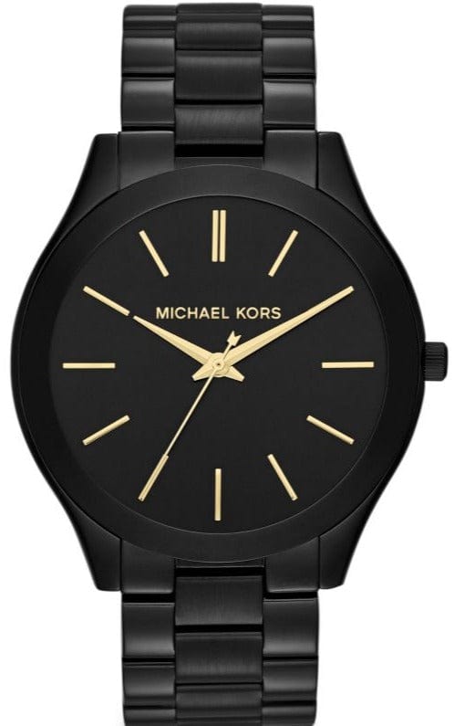 Buy Shop Michael Kors Slim Runway Black Dial Black Stainless Steel Strap Watch for Women - MK3221 USA Online