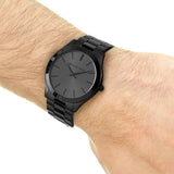 Buy Shop Michael Kors Slim Runway Black Dial Black Steel Strap Watch for Men - MK8507 USA Online